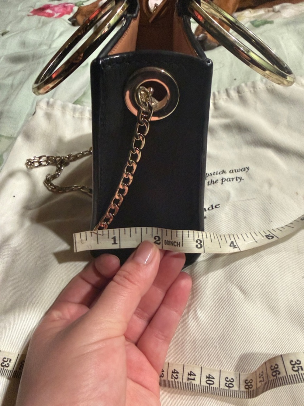 kate spade Black Leather Mini Ring-Handle Crossbody - Picture 6 of 6